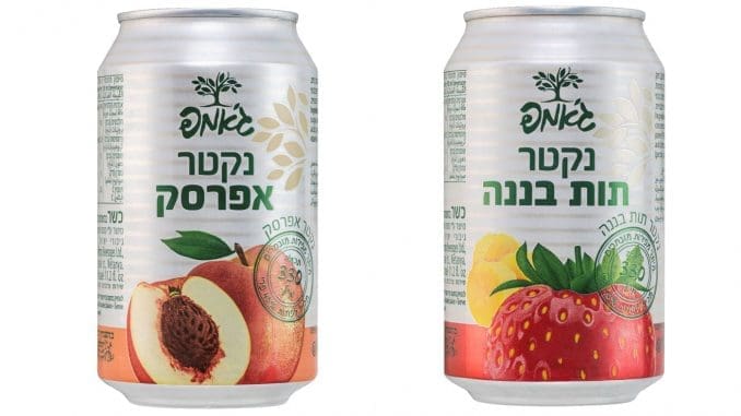 נקטר תות בננה ונקטר אפרסק מכילים לפחות 40% פרי