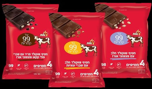 הסדרה מבוססת על שוקולד פרה וכוללת שלושה מוצרים. צילום סטודיו שטראוס