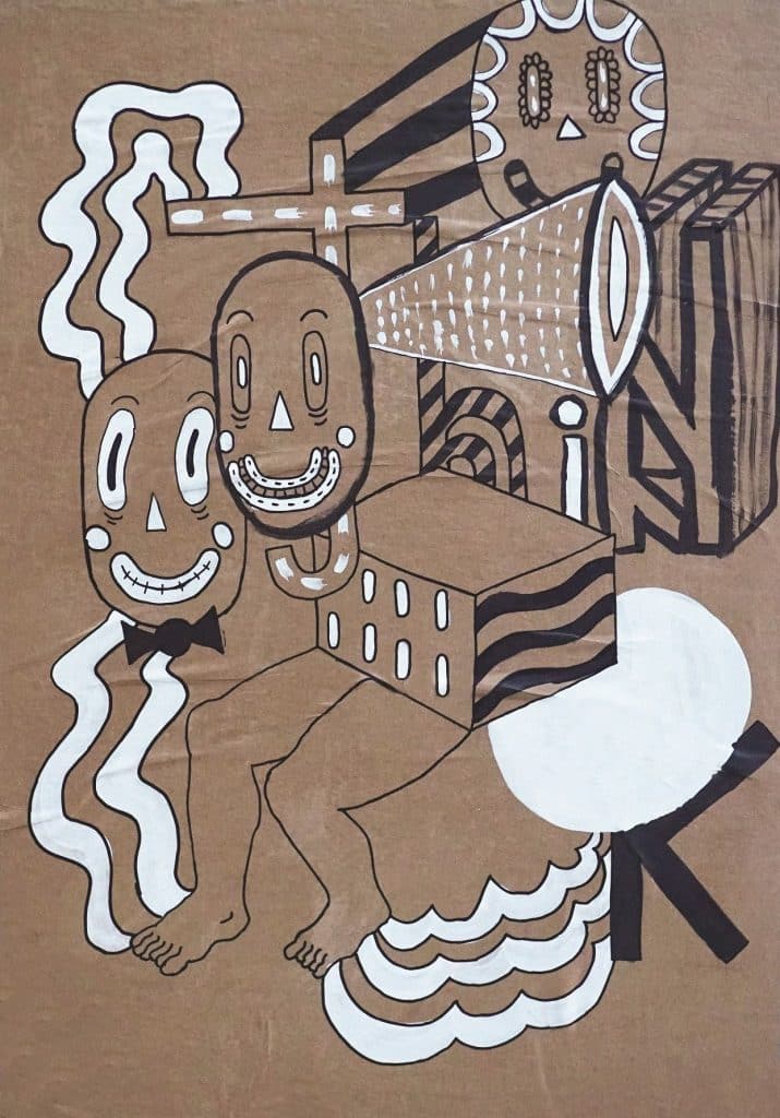 היצירה של גידי גילעם. צילום רועי לינדנבאום