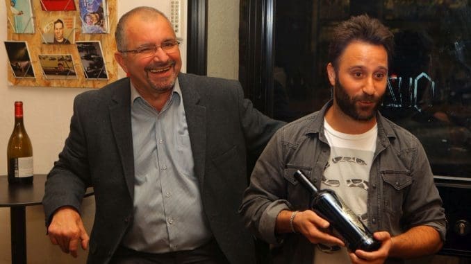 היועץ ד"ר ארקדי פפיקיאן ואבי נחמיאס מנכ"ל יקב רימון. צילום דוד סילברמן dpsimages