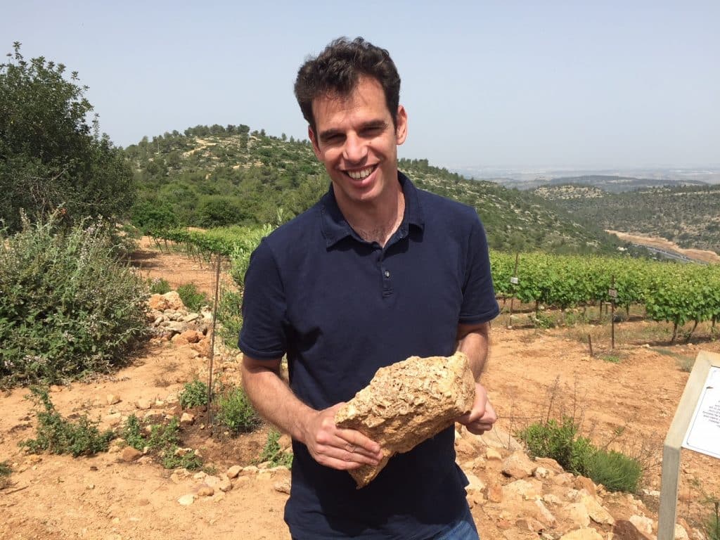 ערן פיק מיקב צרעה בחלקת המאובנים בכרם שורש. הכי טובה של היקב. צילום פאפא רצי