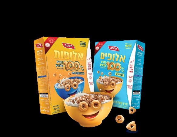 100% דגנים מלאים המהווים מקור טוב לסיבים תזונתיים ומכילים כ-3/4 כפית סוכר למנה של 30 גרם ללא תוספת חומרים משמרים