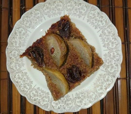 עוגת שקדים ואגסים