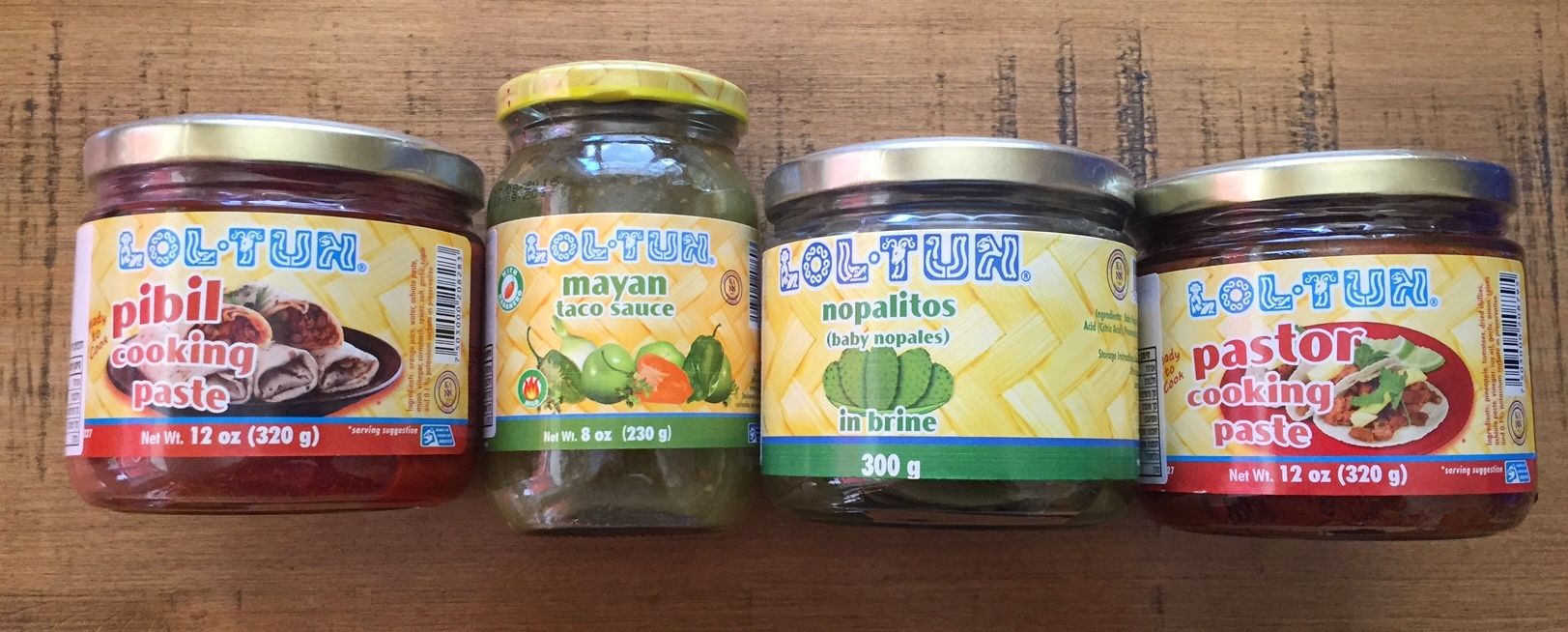 סדרת מוצרים חדשה של Loltun המקסיקנית, ביניהם סלסה של עגבניות ירוקות לטאקו, מרינדת אדובו, מרינדת פאסטור לצלייה ובישול, ועלי קקטוס כבושים רכים