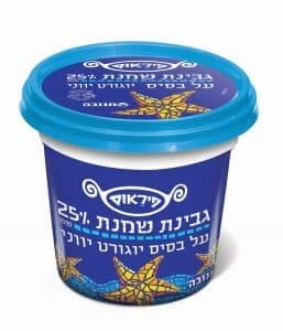 גבינת שמנת 25% על בסיס יוגורט יווני