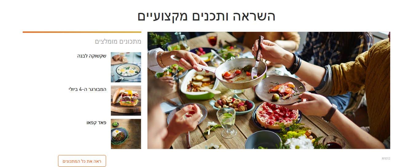 אתר אינטרנט חדש ליוניליוור פודסולושיינס