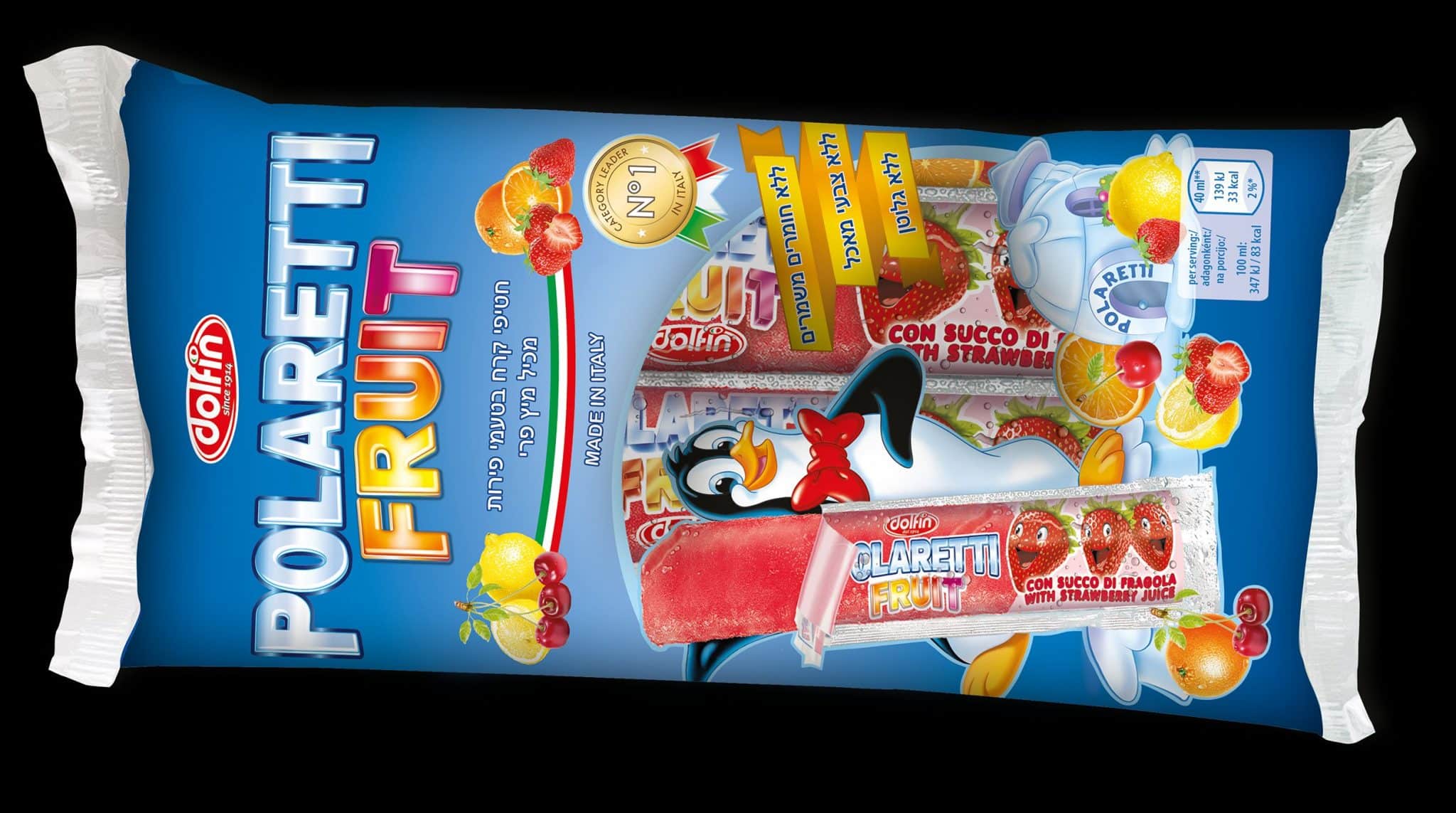 חדש: חטיפי הקרח של פּוֹלָרֵטִי בטעמי תות, דובדבן, תפוז ולימון