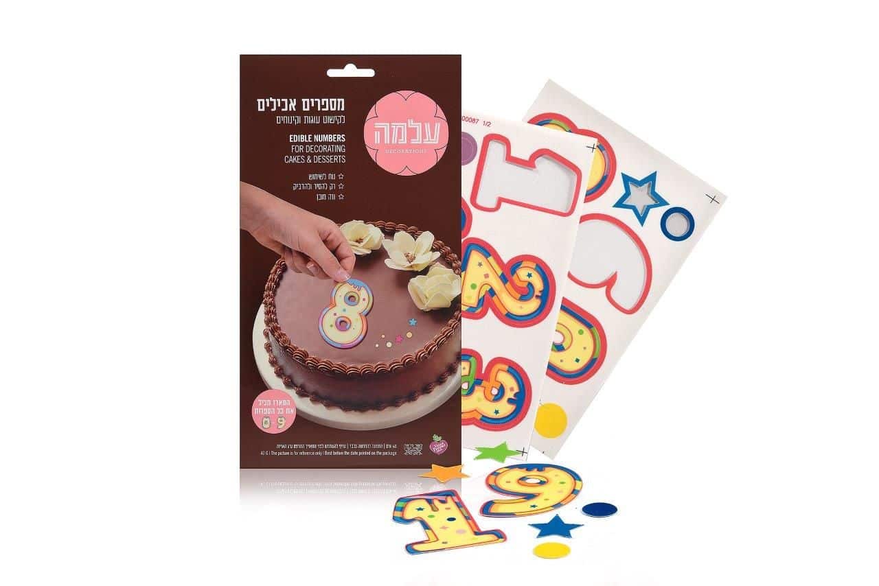עכשיו אפשר לקשט עוגות וקינוחים עם אותיות ומספרים אכילים