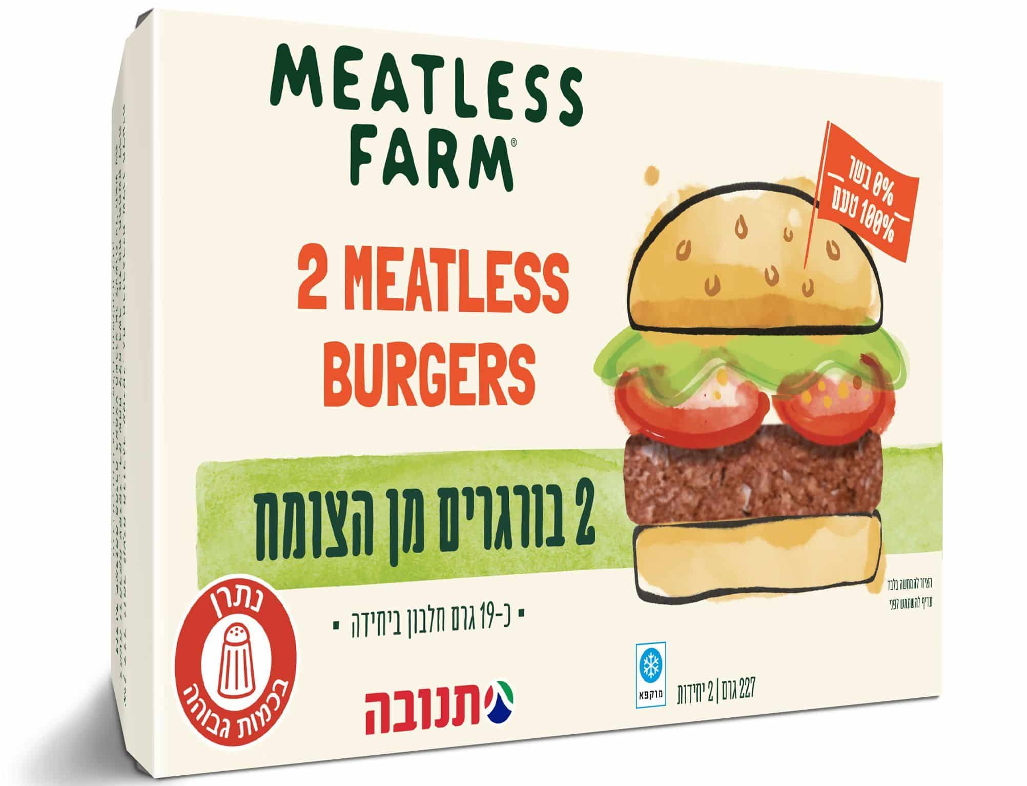 חדש בישראל: בורגרים ודמוי בשר טחון מן הצומח של Meatless Farm