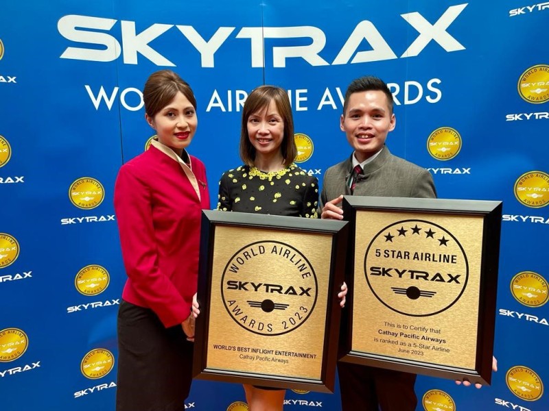 קתאי פסיפיק זכתה בפרס Skytrax World Airlines עבור הבידור הטוב בעולם בטיסה