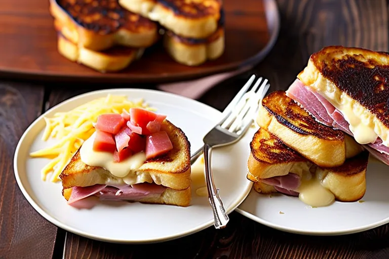 Cheese and Ham Stuffed French Toast