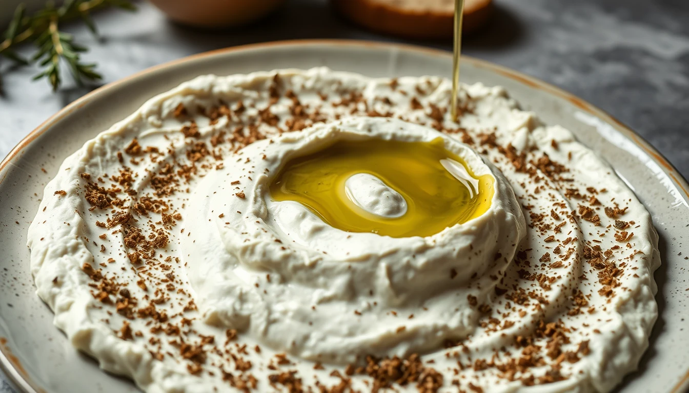 לאבנה עם זעתר ושמן זית: מנה ראשונה של שתי דקות